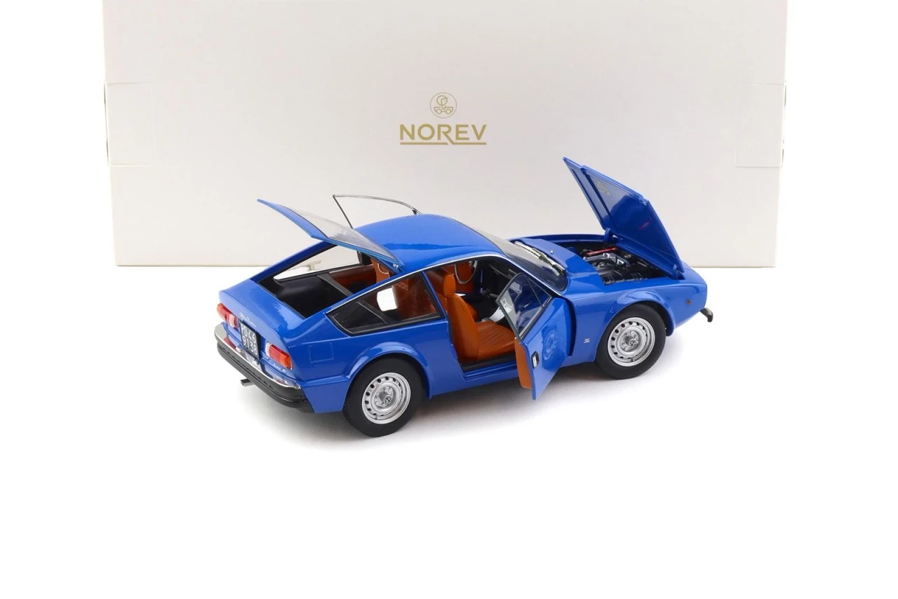 1/18 Norev 1969 Alfa Romeo Junior Zagato (Medium Blue) Diecast Car Model