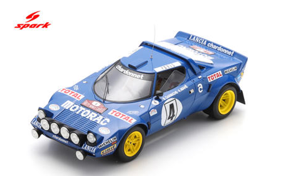 1/18 Spark Lancia Stratos No.4 Winner Monte Carlo Rally 1979 B. Darniche - A. Mahé Car Model