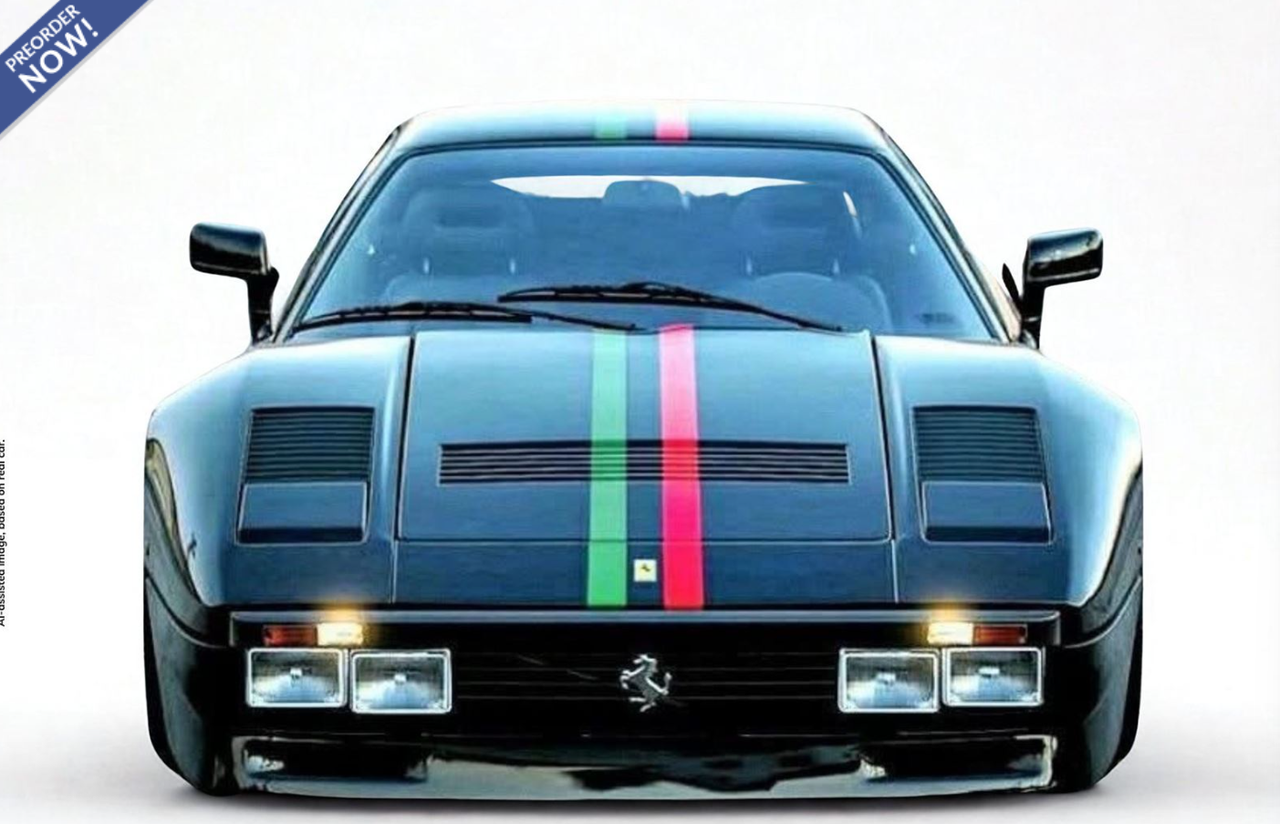 1/43 BBR Ferrari 288 GTO (Nero DS Black with Stripes) Car Model Limited 48 Pieces