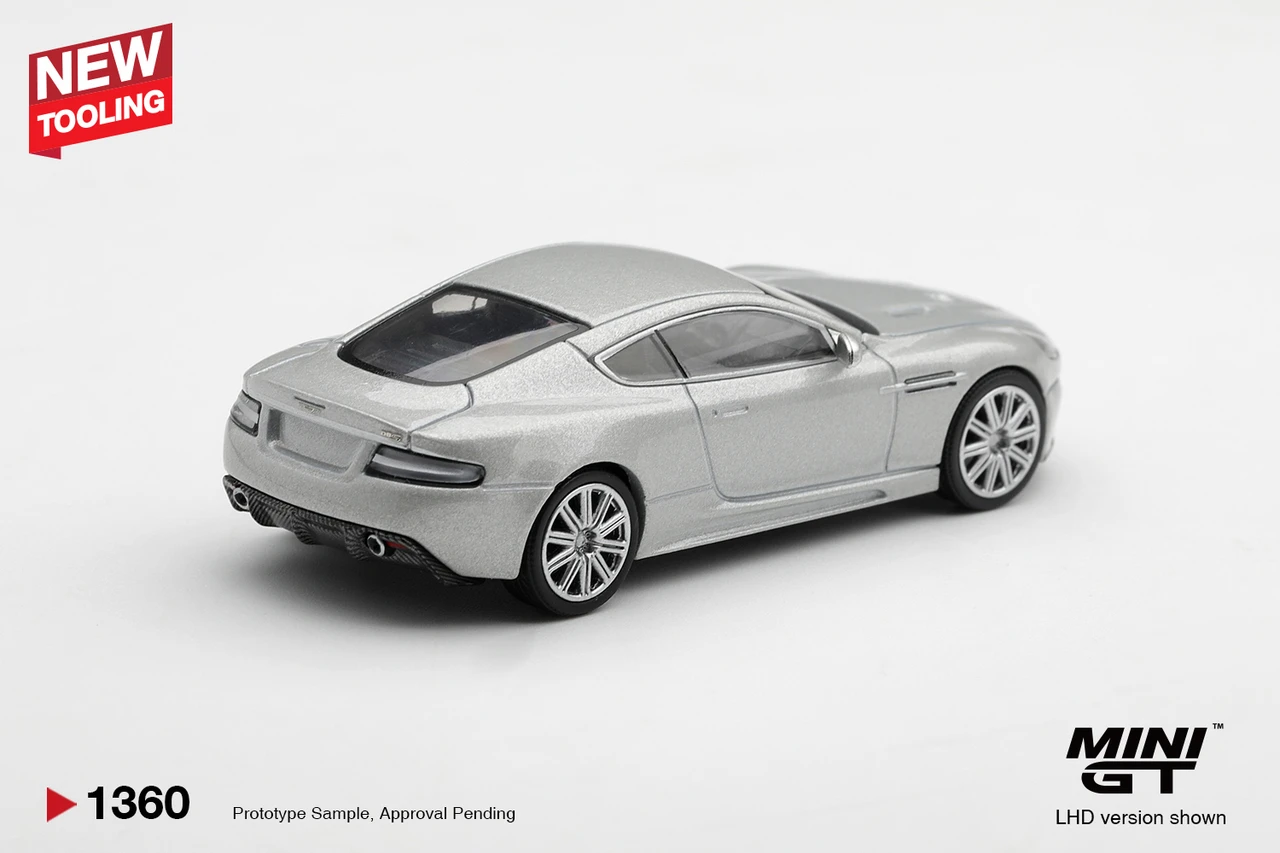 1/64 Mini GT 2008 Aston Martin DBS (Lightning Silver) Diecast Car Model