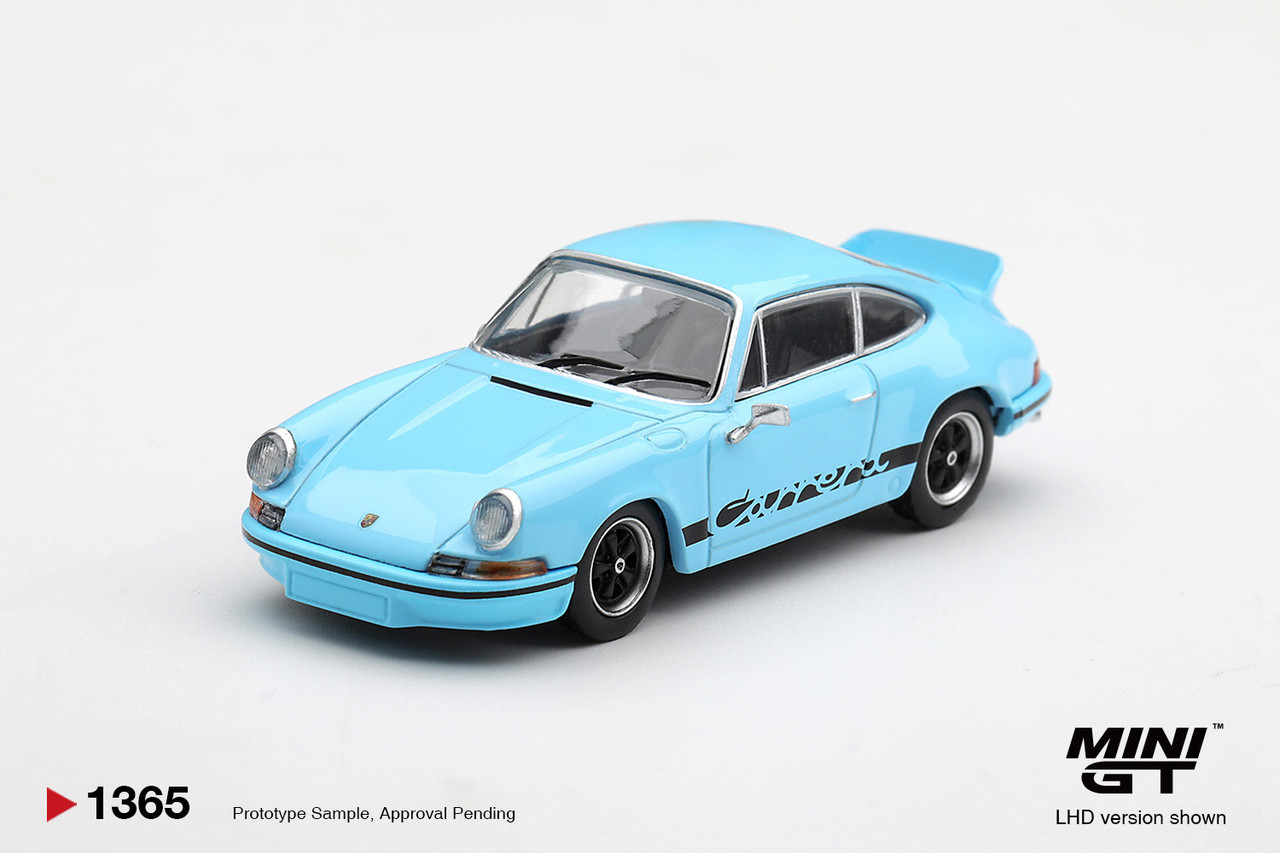 1/64 Mini GT Porsche 911 Carrera RS 2.7 (Gulf Blue with Black Livery) Diecast Car Model