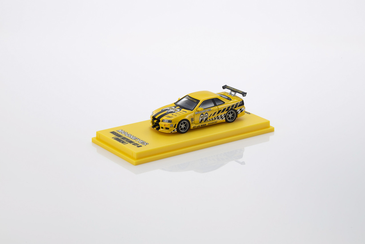 1/64 Kyosho Nissan Skyline GT-R (R34) MOONEYES(2) with LED Diecast Car Model