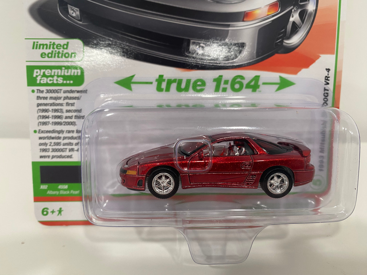 CHASE CAR 1/64 Auto World 1993 Mitsubishi 3000GT VR-4 (Red) Diecast Car Model
