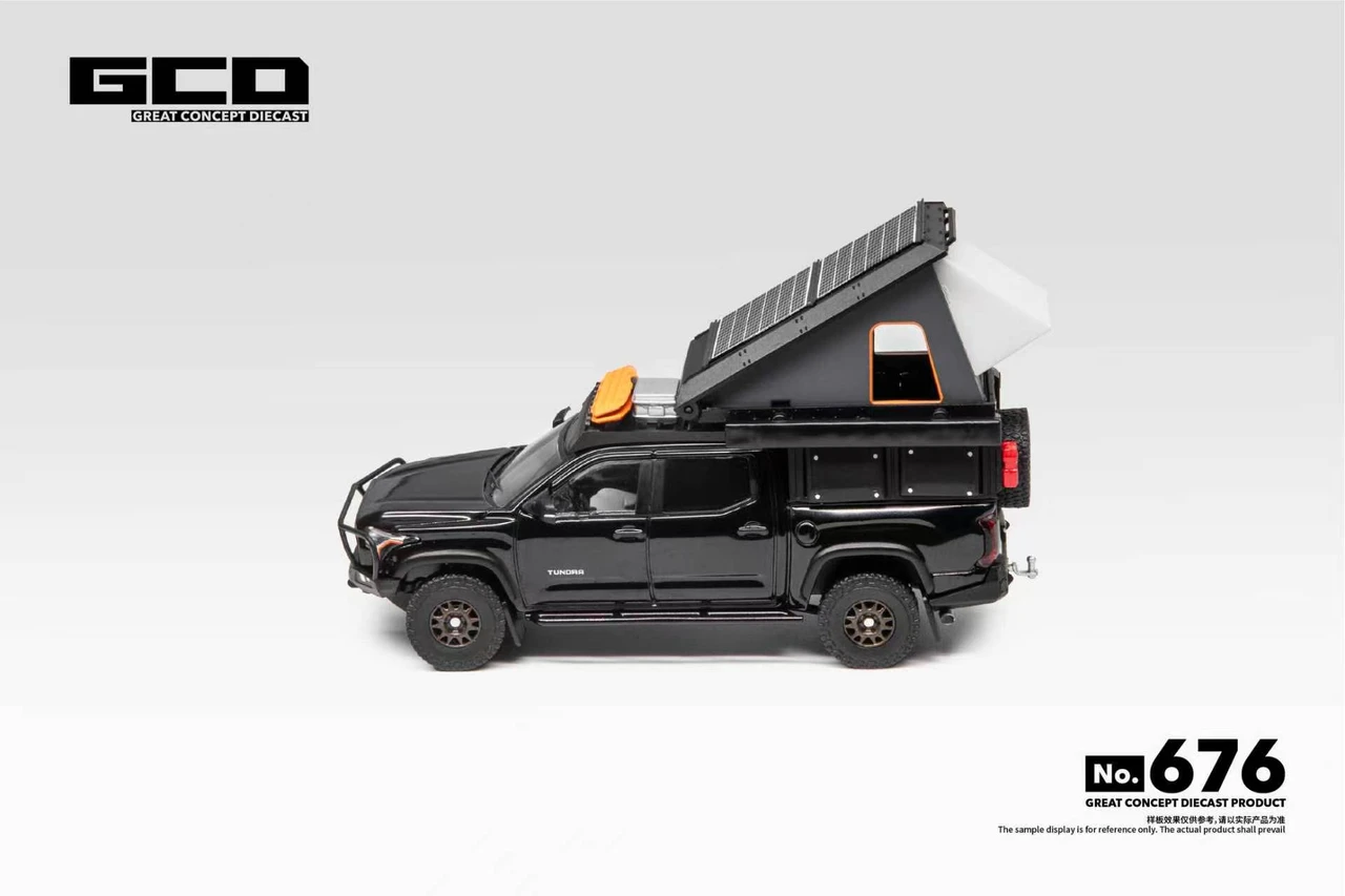 1/64 GCD Toyota Tundra Modified (Black) Diecast Car Model with Accessories