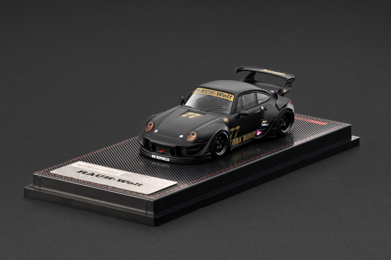 1/64 Ignition Model Porsche 911 993 (Matte Black) Diecast Car Model
