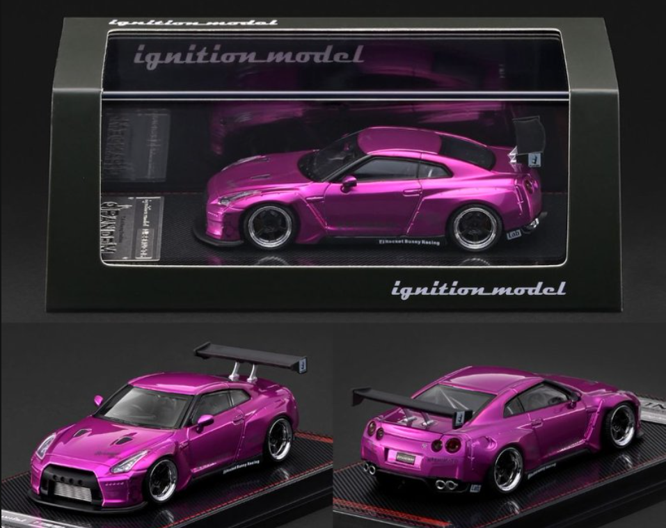 1/64 Ignition Model Nissan Skyline GT-R R35 Pandem (Pink) Diecast Car Model