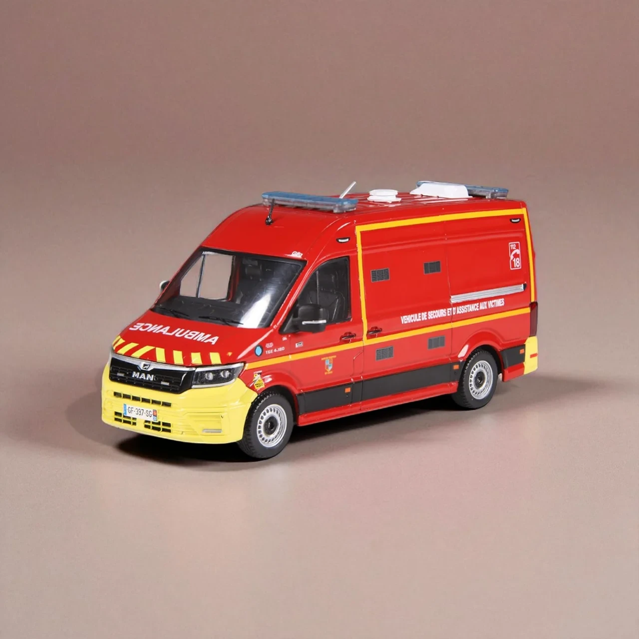 1/43 NZG MAN TGE L2H2 GIFA VSAV SDIS "30 - Gard" Diecast Car Model