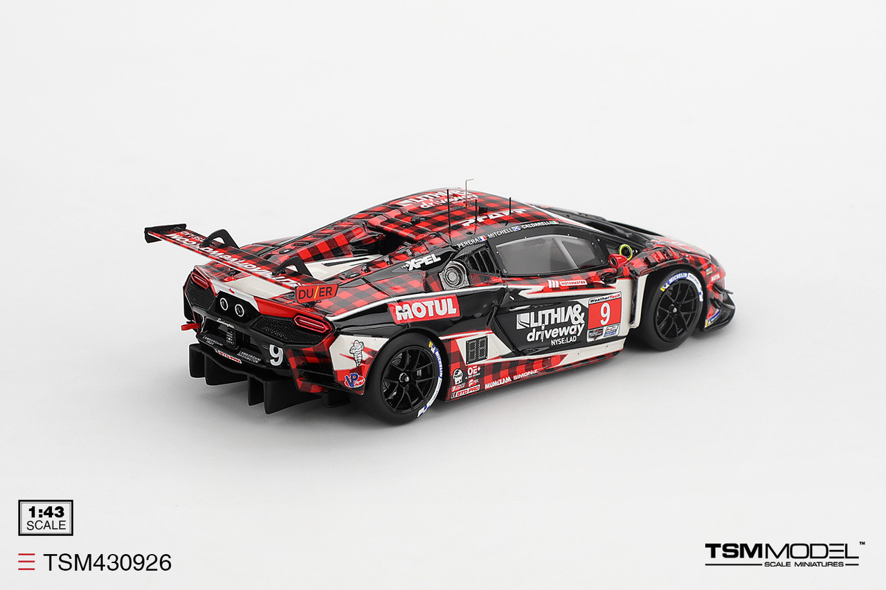 1/43 TSM Lamborghini Temerario GT3 #9 Pfaff Motorsports 2026 IMSA Sebring 12 Hrs Car Model