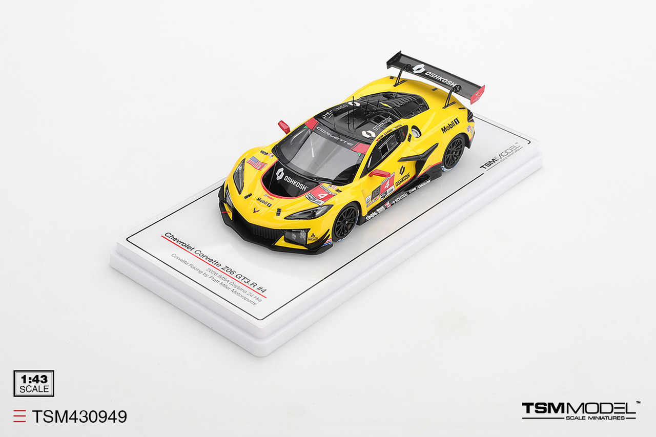 1/43 TSM Chevrolet Corvette Z06 GT3.R #4 Corvette Racing by Pratt Miller Motorsports 2026 IMSA Daytona 24 Hrs Car Model