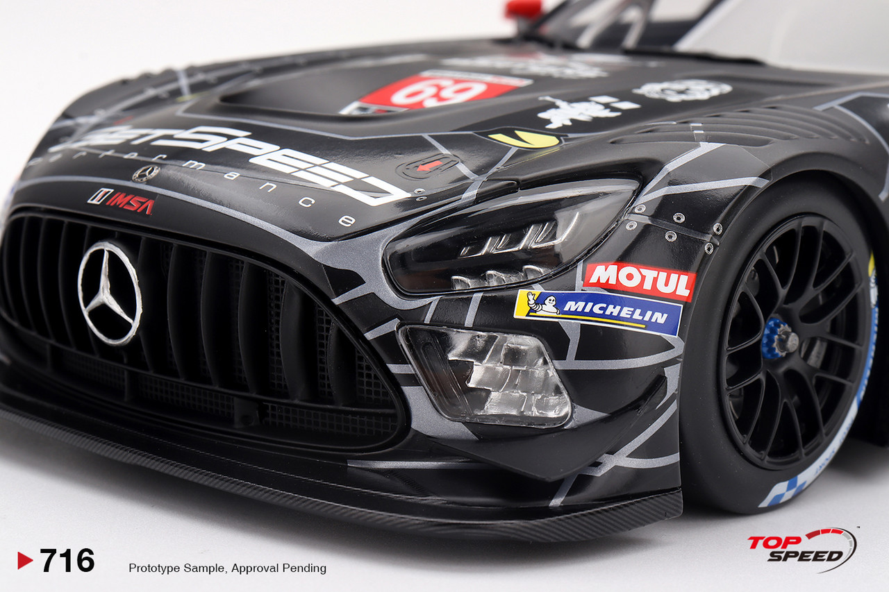 1/18 Top Speed Mercedes-AMG GT3 #69 GetSpeed 2026 IMSA Daytona 24 Hrs Car Model