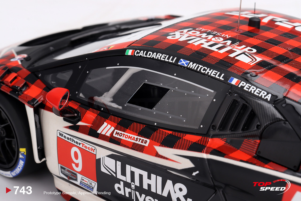 1/18 Top Speed Lamborghini Temerario GT3 #9 Pfaff Motorsports 2026 IMSA Sebring 12 Hrs Car Model