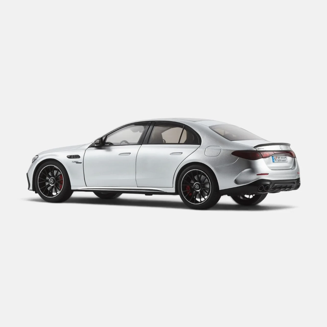 1/18 NZG 2025 Mercedes-AMG E 53 Hybrid 4MATIC+ W214 (Hightech Silver) Diecast Car Model