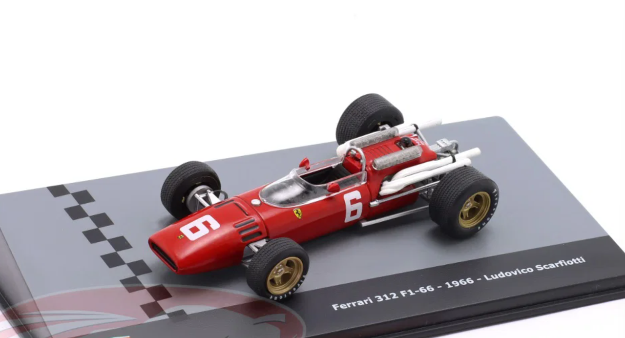 1/43 Altaya 1966 F1 Ludovico Scarfiotti Ferrari 312/66 #6 Winner Italian GP Car Model