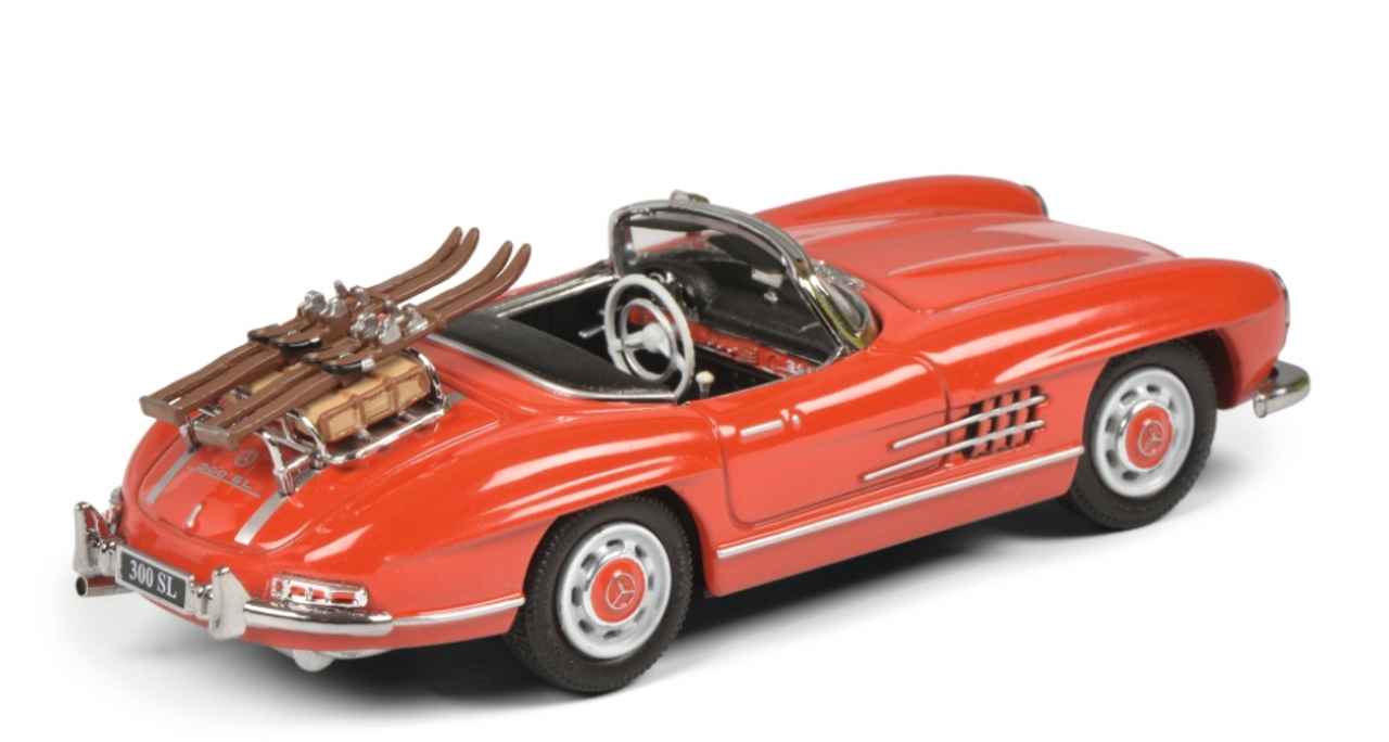 1/43 Schuco Mercedes-Benz Mercedes 300SL Skiurlaub (Orange) Diecast Car Model