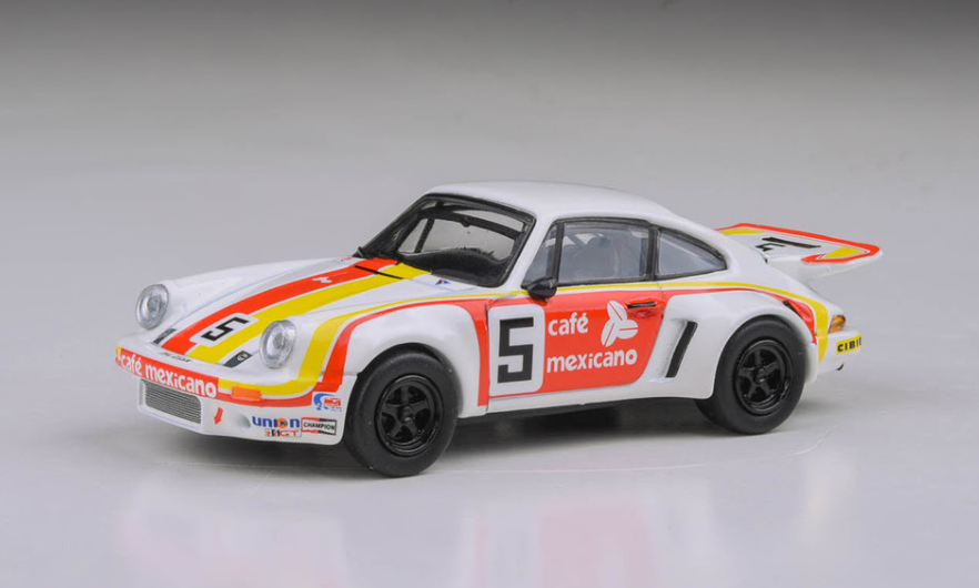 1/64 Paragon 1975 Porsche 911 Carrera RSR 3.0 Cafe Mexicano #5 Diecast Car Model