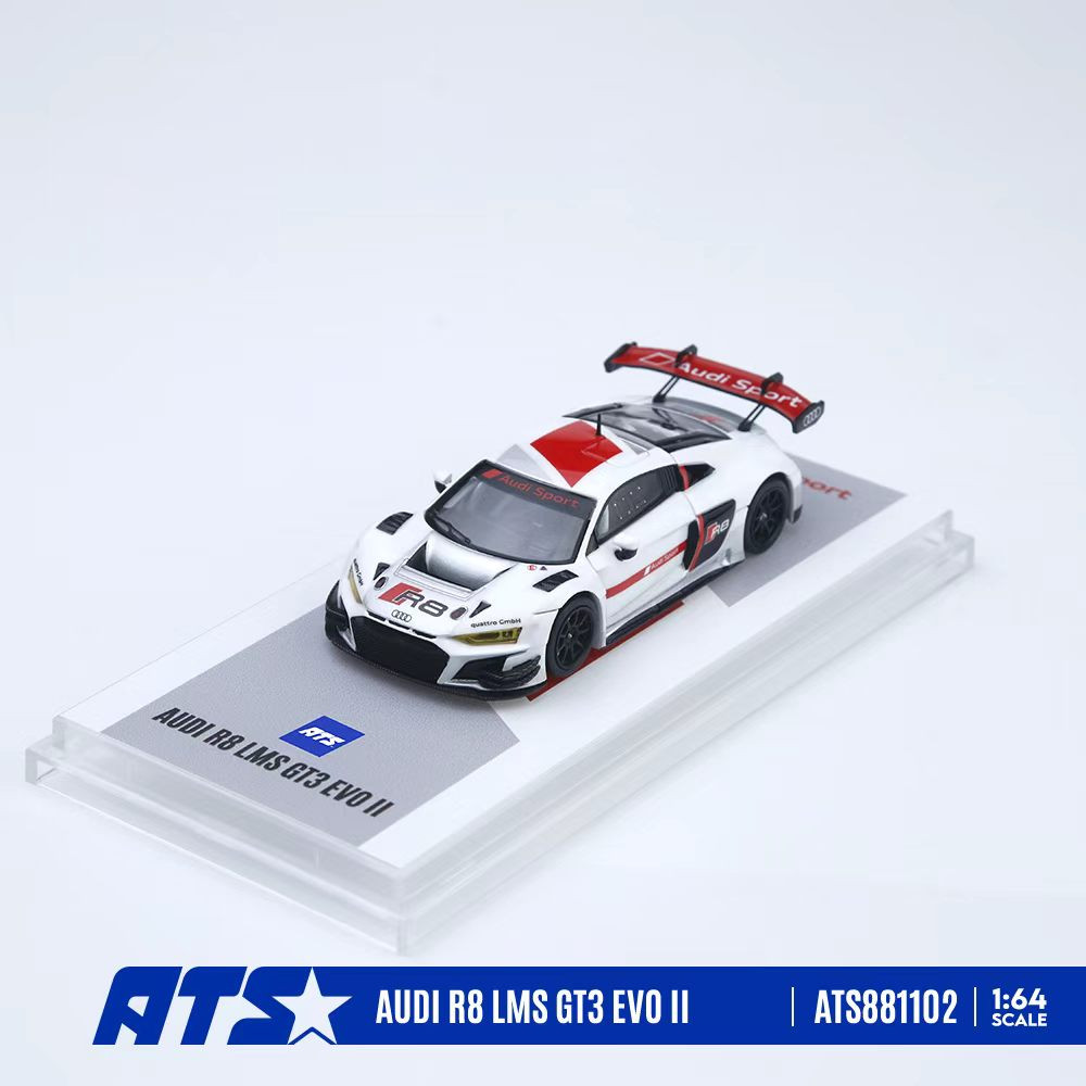 1/64 ATS & WM Audi R8 LMS GT3 Evo II (White) Diecast Car Model