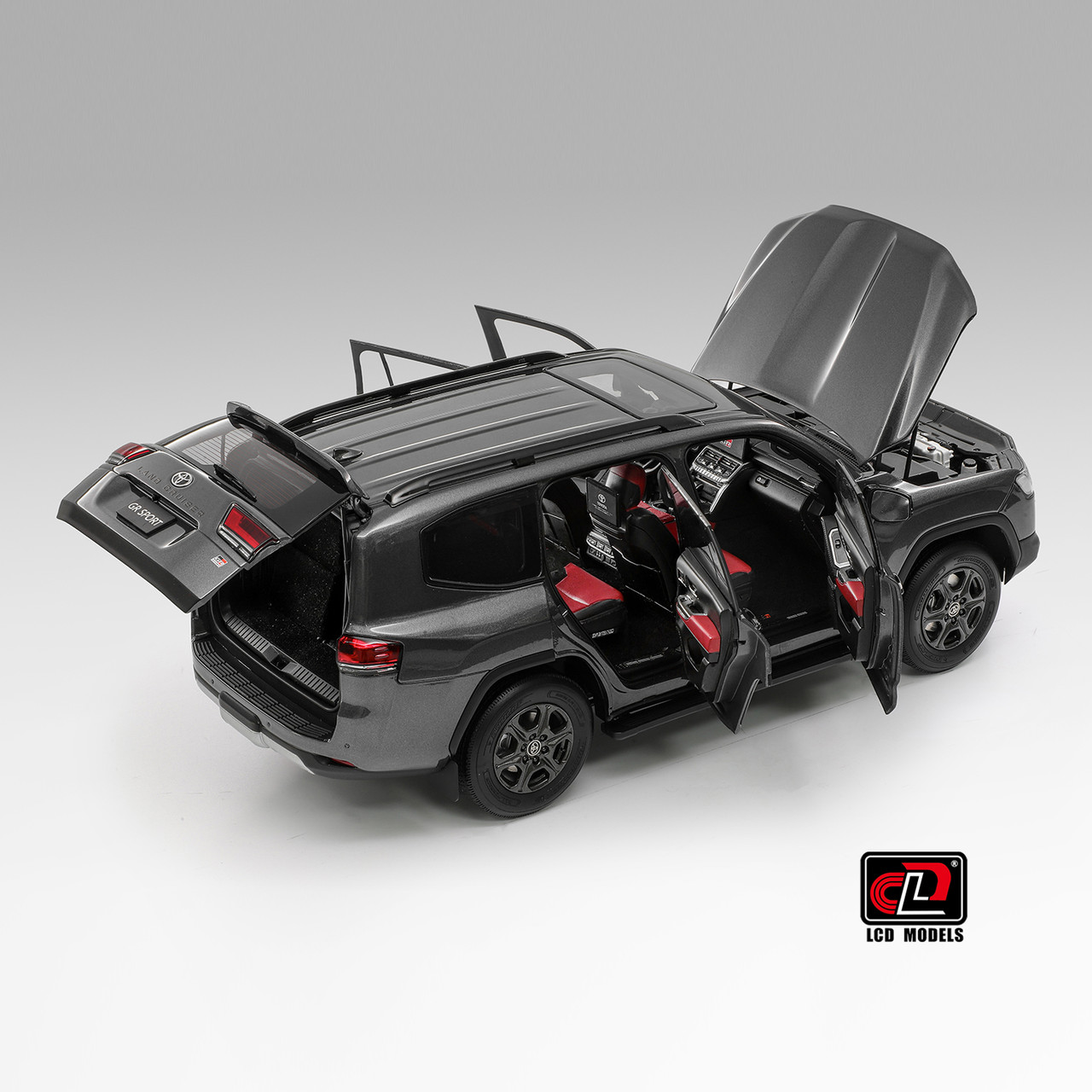 1/18 LCD Toyota Land Cruiser 300-GR Sport (Grey) Diecast Car Model