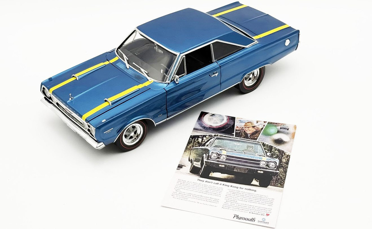 1/18 ACME 1967 Plymouth Belvedere GTX (Blue) Movie "King Kong" Diecast Car Model Limited 426 Pieces