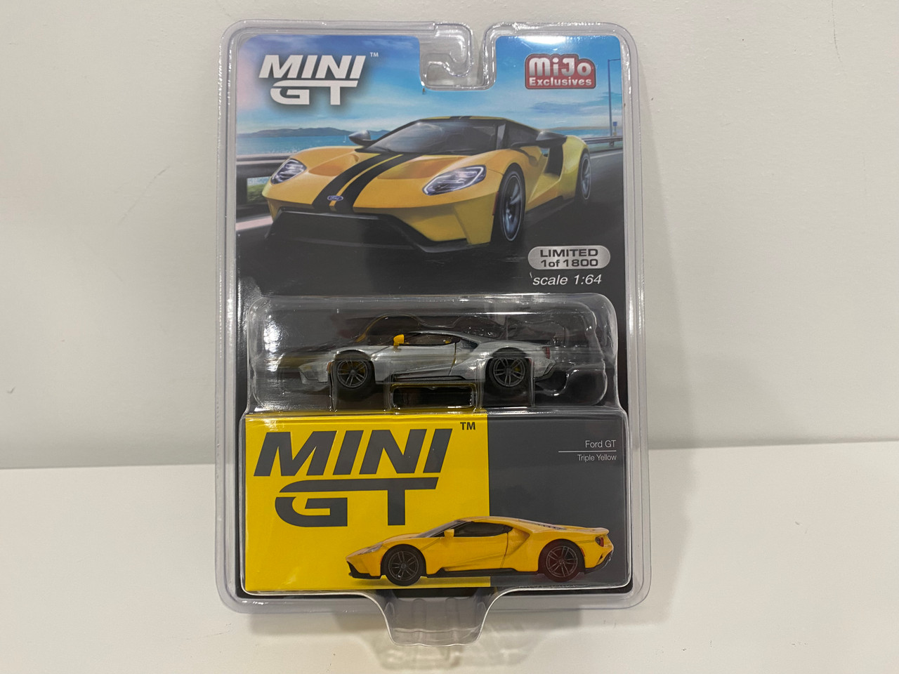 CHASE CAR 1/64 Mini GT Ford GT (Chrome Silver) Diecast Car Model
