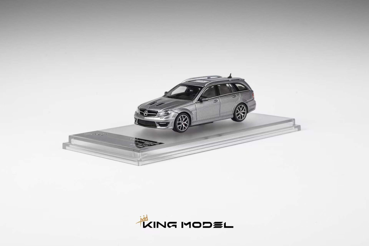 1/64 King Model Mercedes-Benz C63 AMG Wagon (Silver) Diecast Car Model