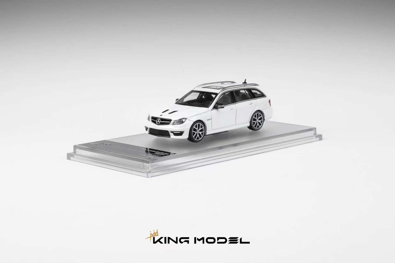 1/64 King Model Mercedes-Benz C63 AMG Wagon (White) Diecast Car Model