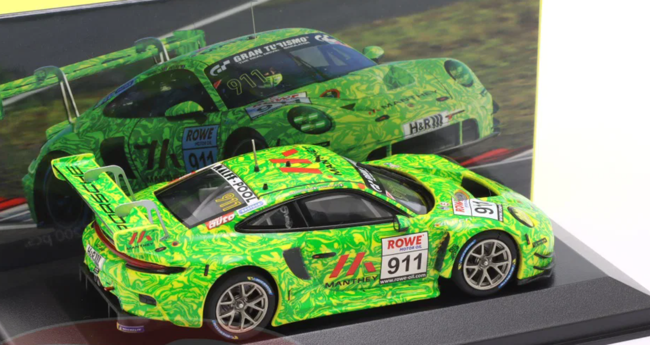 1/43 Minichamps 2022 Porsche 911 GT3 R #911 NLS 7 Nürburgring  Manthey Racing Julien Andlauer, Frédéric Makowiecki Car Model