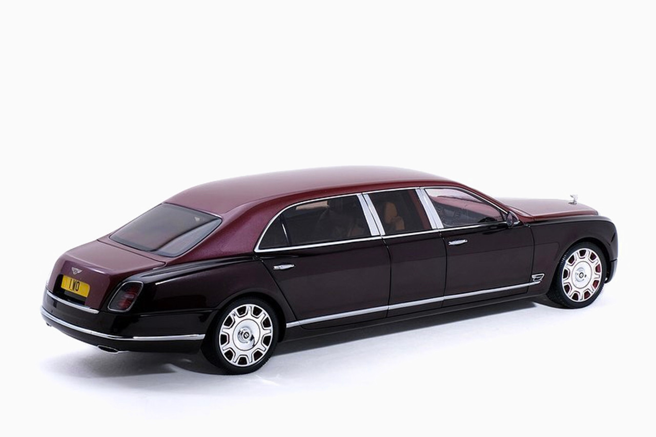 1/18 AR Almost Real Bentley Mulsanne Grand Limousine Light Claret Over  Claret (Wine Red) Diecast Car Model