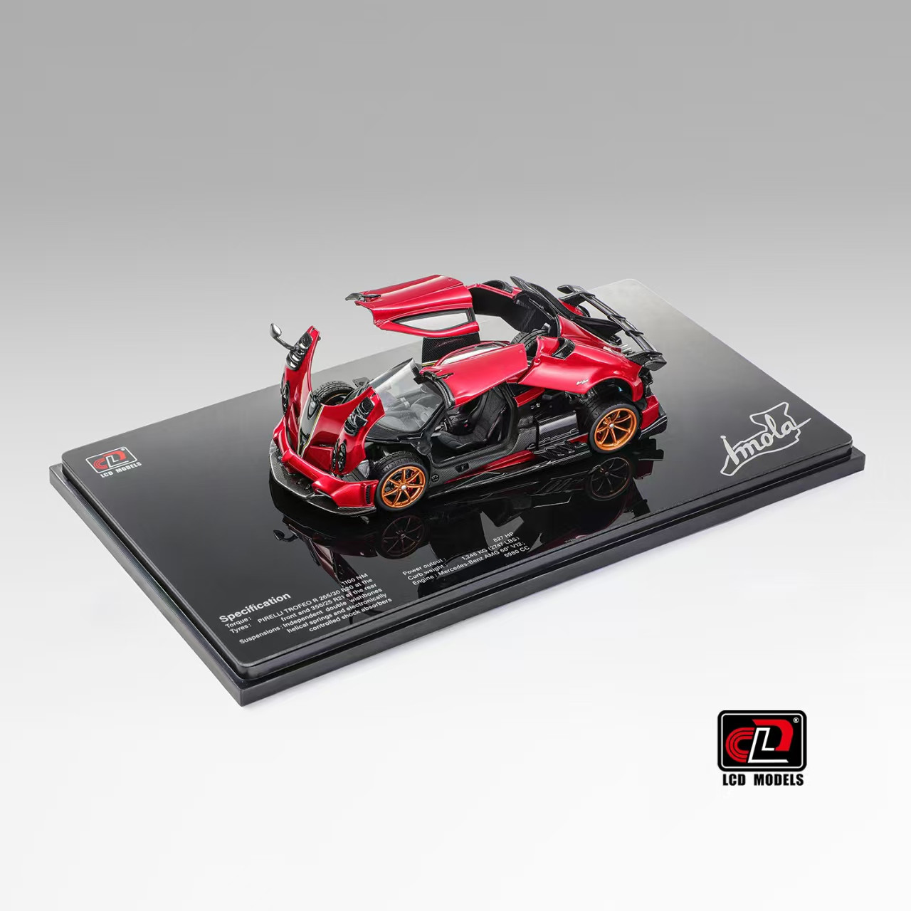 1/43 LCD Pagani Imola (Red) Diecast Car Model
