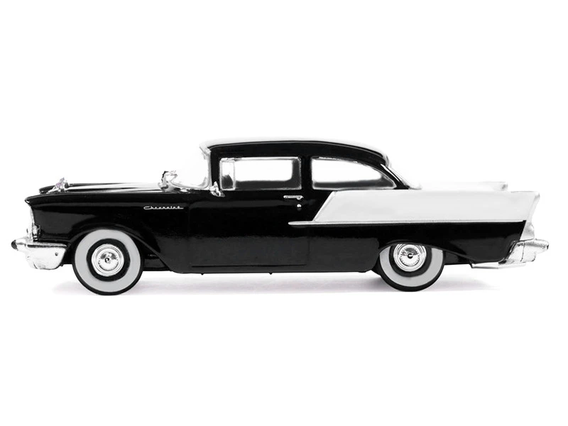 1957 Chevrolet One-Fifty Sedan Black and White 1/64 Diecast Model Car by IXO Models