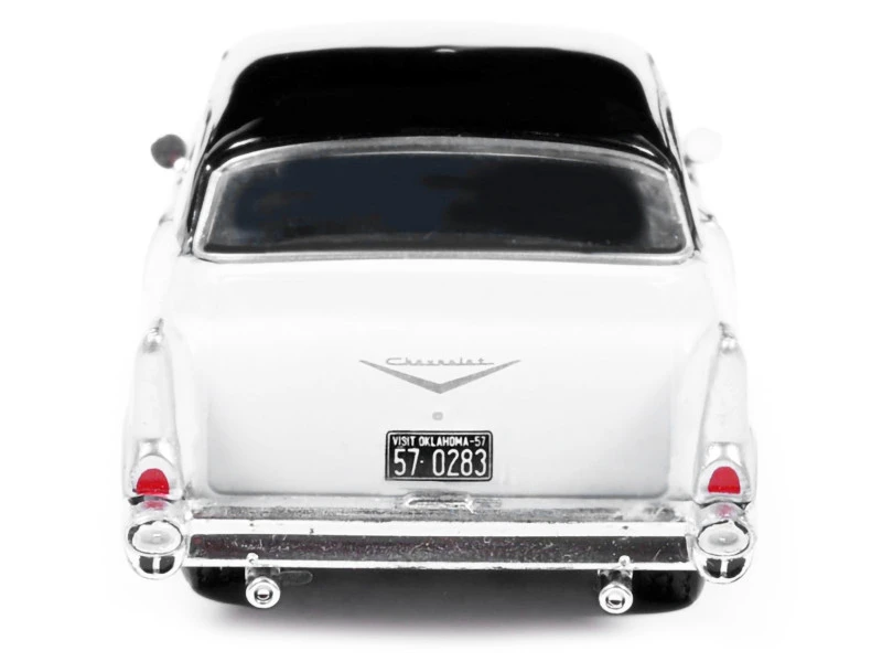 1957 Chevrolet One-Fifty Sedan Black and White 1/64 Diecast Model Car by IXO Models