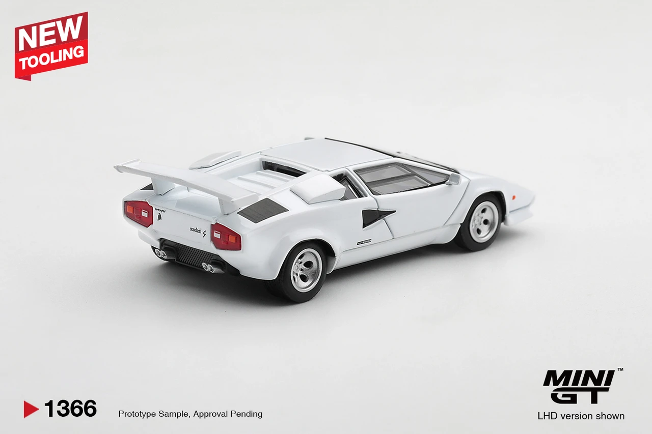 1/64 Mini GT Lamborghini Countach LP500S (White) Diecast Car Model