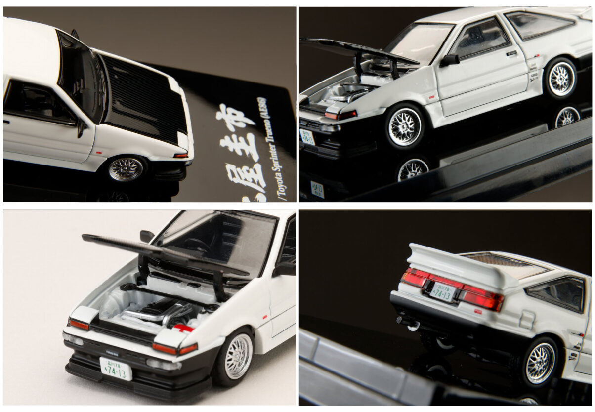 1/64 Hobby Japan 1998 Toyota Sprinter Trueno GT APEX (AE86) DK Tsuchiya Street Tuning Diecast Car Model