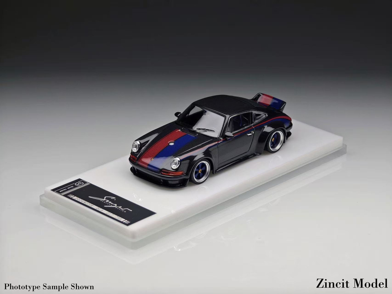 1/43 Zincit Model Porsche 911 Singer DLS (Black Carbon with Blue