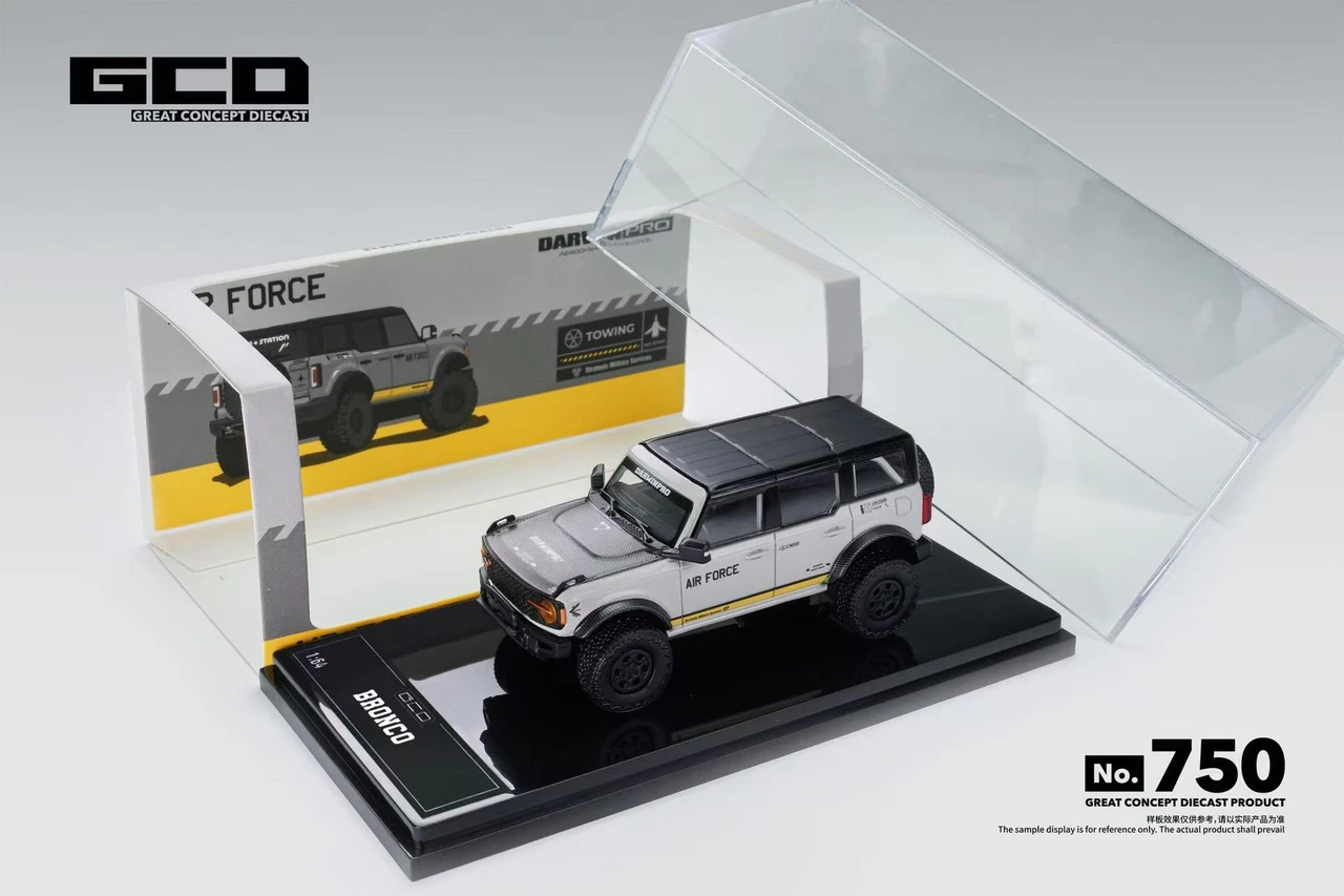 1/64 GCD Darwin Pro Ford Bronco Air Force (Fighter Grey) Diecast Car Model