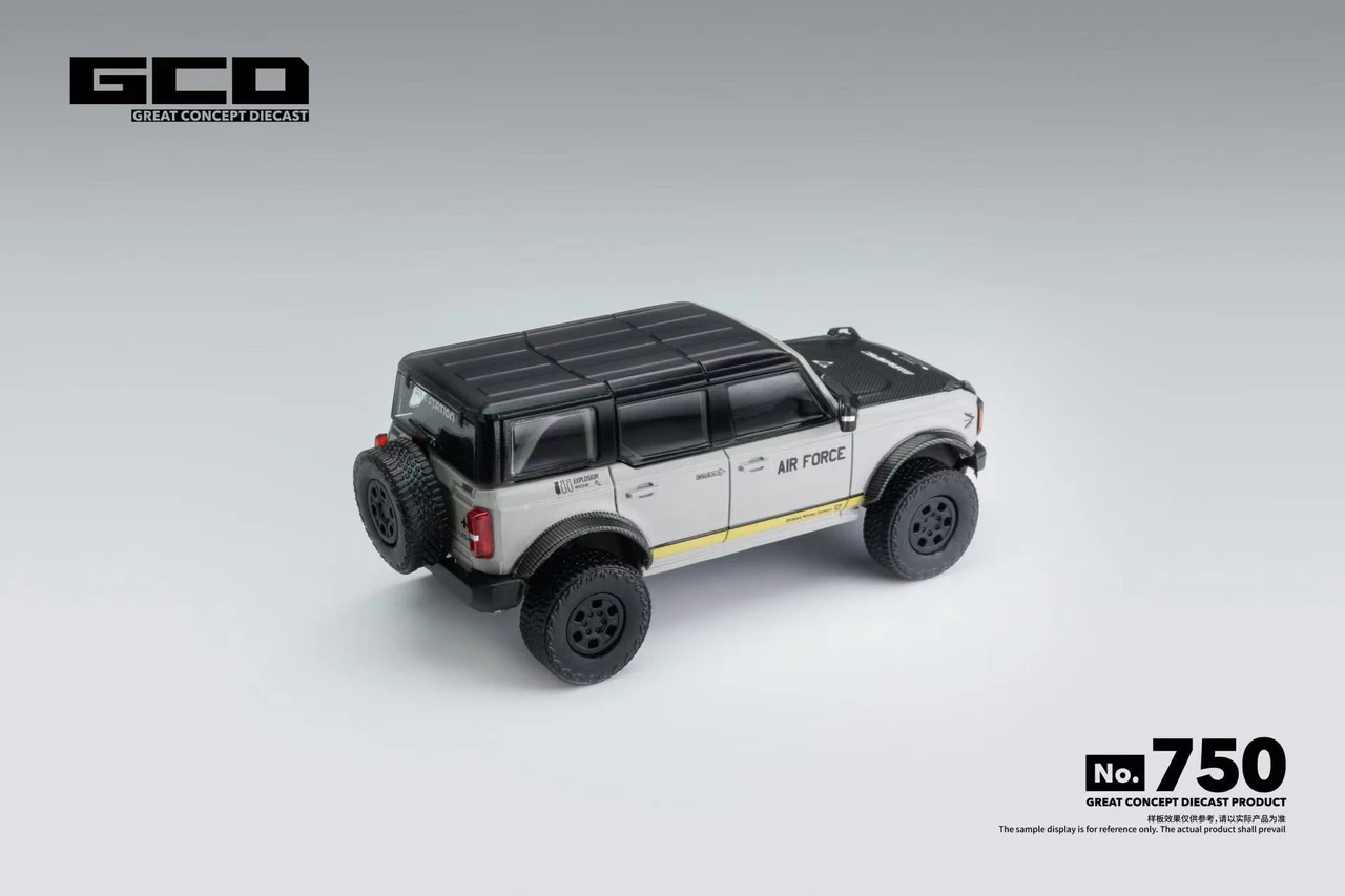 1/64 GCD Darwin Pro Ford Bronco Air Force (Fighter Grey) Diecast Car Model
