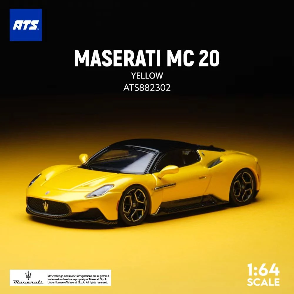 1/64 ATS Maserati MC20 (Yellow) Diecast Car Model
