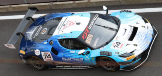 1/43 Looksmart Ferrari 296 GT3 EVO No.74 Kessel Racing 10th 24H Spa 2026 D. Blattner - M. Jaubert - D. Marschall - B. Tuck Car Model