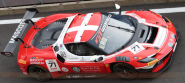 1/43 Looksmart Ferrari 296 GT3 EVO No.71 Selected Car Racing 24H Spa 2026 F. Schandorff - M. Ebdrup - S. Birch - C. Laursen Car Model