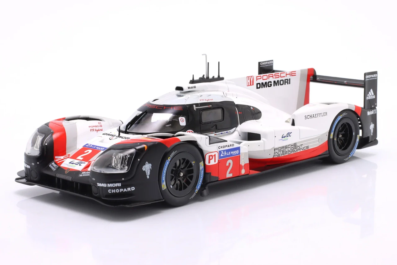 1/18 IXO Porsche 919 Hybrid #2 winner 24h LeMans 2017 Bernhard, Hartley, Bamber Car Model with Collector Box