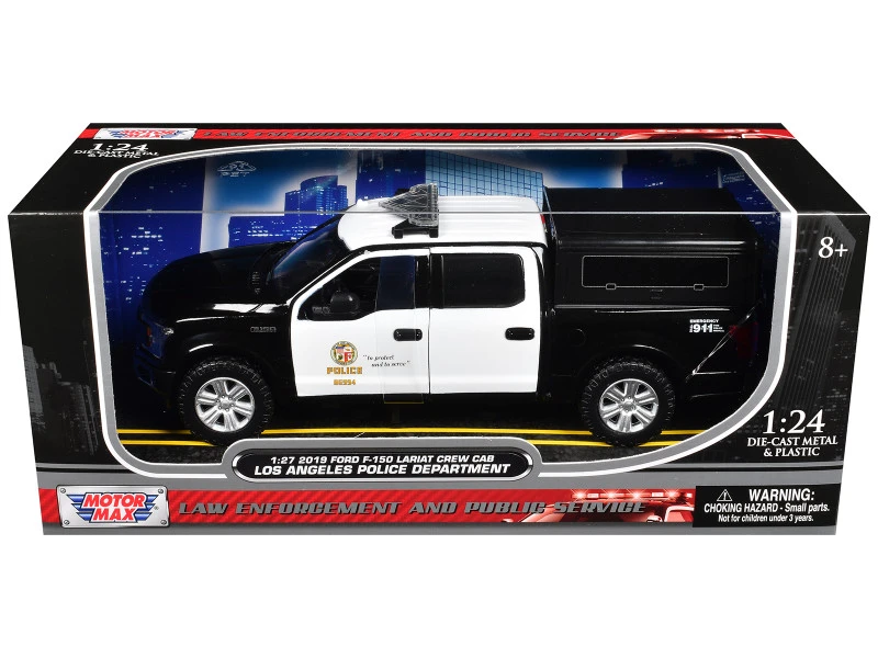 1/27 Motormax 2019 Ford F150 Los Angeles Police LAPD Vehicle Diecast Car Model