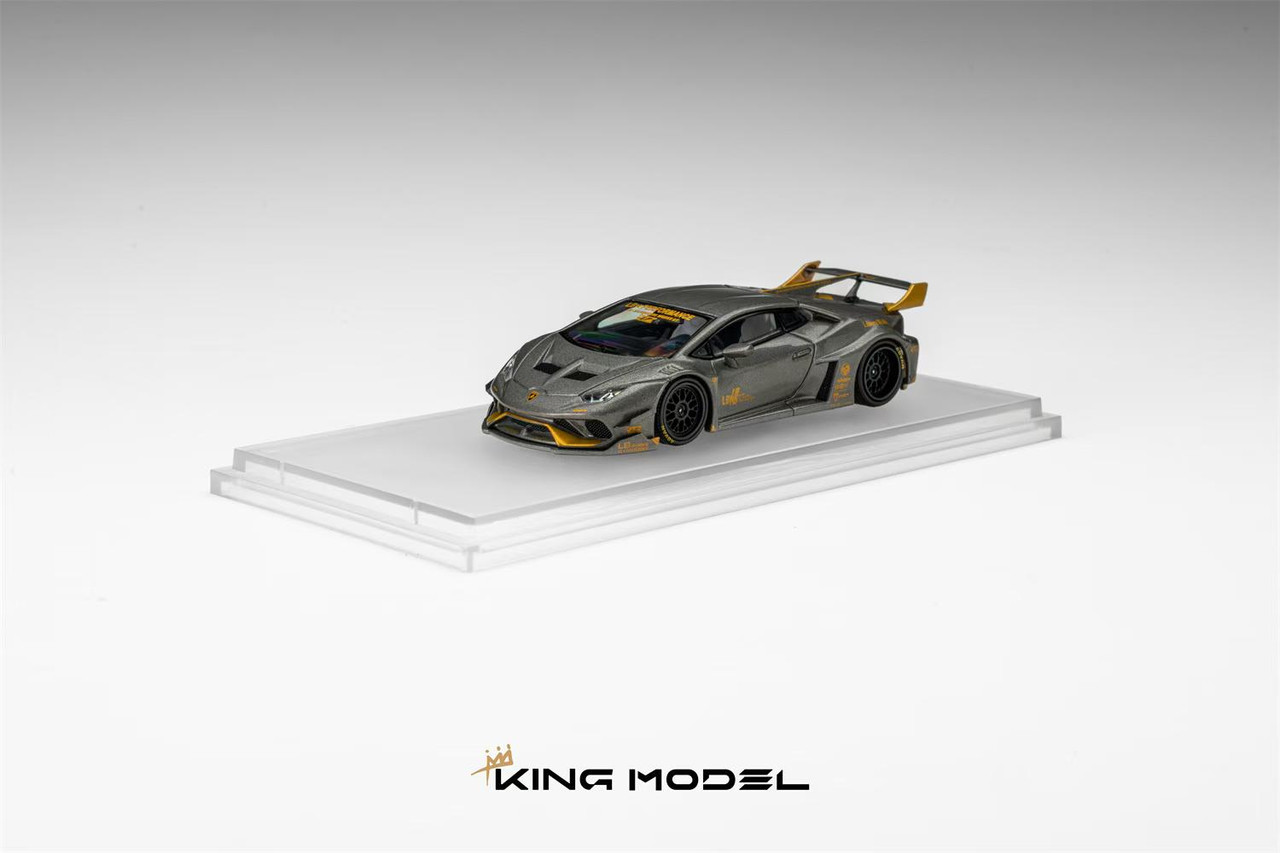 1/64 King Model Lamborghini Huracan LBWK (Grey) Diecast Car Model
