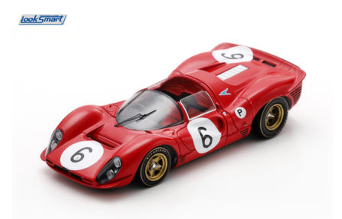 1/43 Looksmart Ferrari 330 P4 No.6 2nd BOAC 500 1967 C. Amon - J. Stewart Car Model