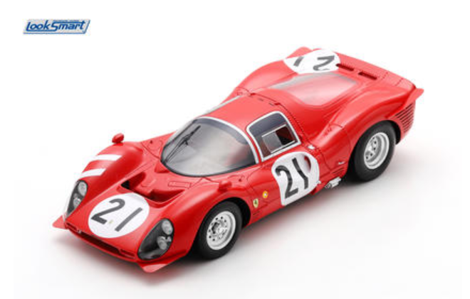 1/18 Looksmart Ferrari 330 P3 No.21 Le Mans 24H 1966 J. Guichet - L. Bandini Car Model