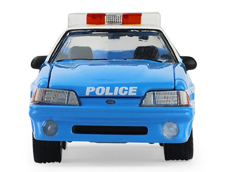 1987 Ford Mustang "New York City Police Department (NYPD)" Blue with White Top "Hobby Exclusive" Series 1/64 Diecast Model Car by Greenlight