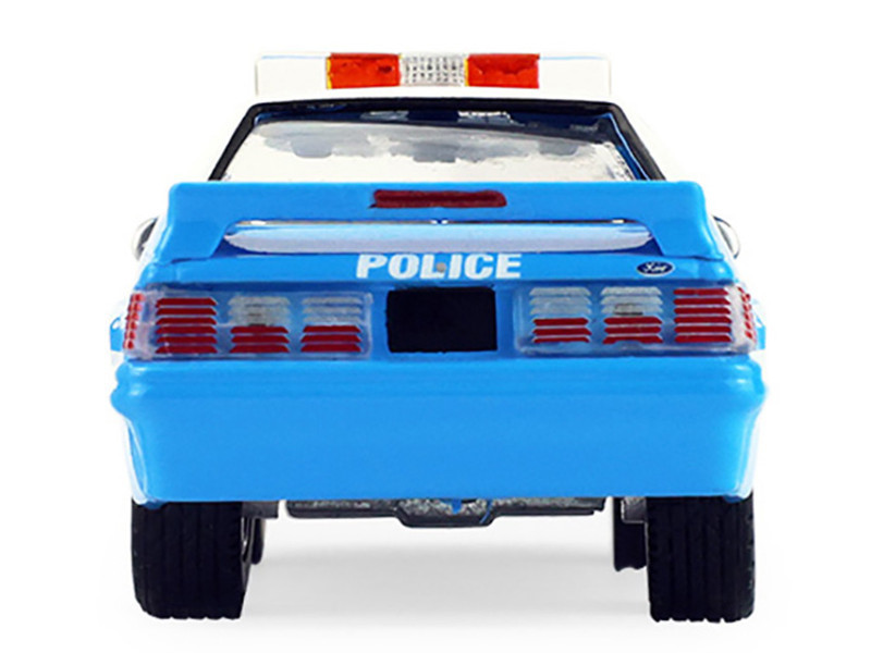 1987 Ford Mustang "New York City Police Department (NYPD)" Blue with White Top "Hobby Exclusive" Series 1/64 Diecast Model Car by Greenlight