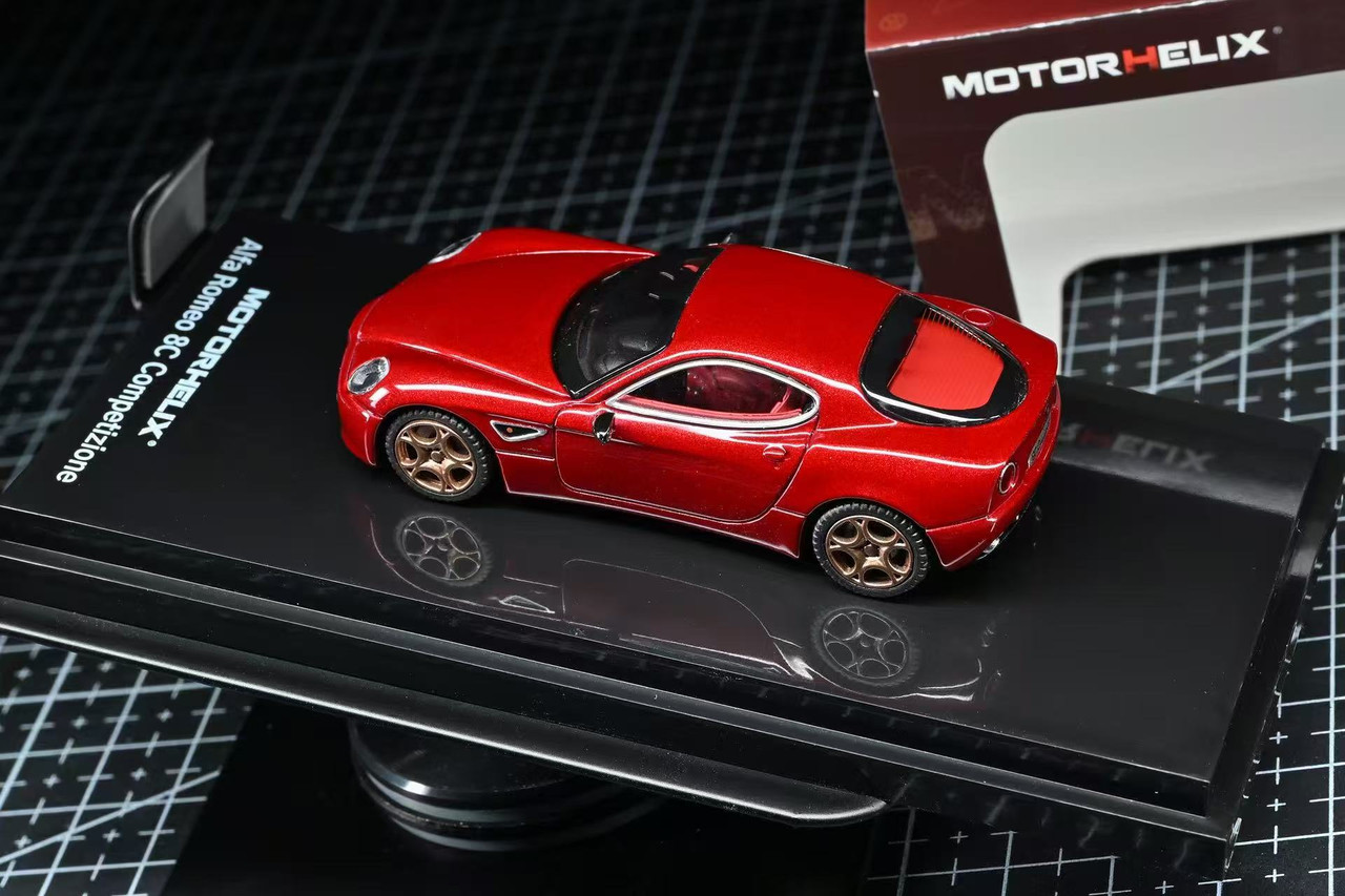 1/64 Motorhelix Alfa Romeo 8C Competizione (Red) Diecast Car Model