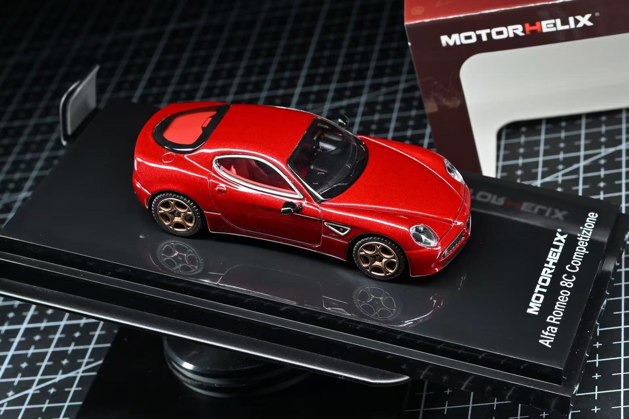 1/64 Motorhelix Alfa Romeo 8C Competizione (Red) Diecast Car Model
