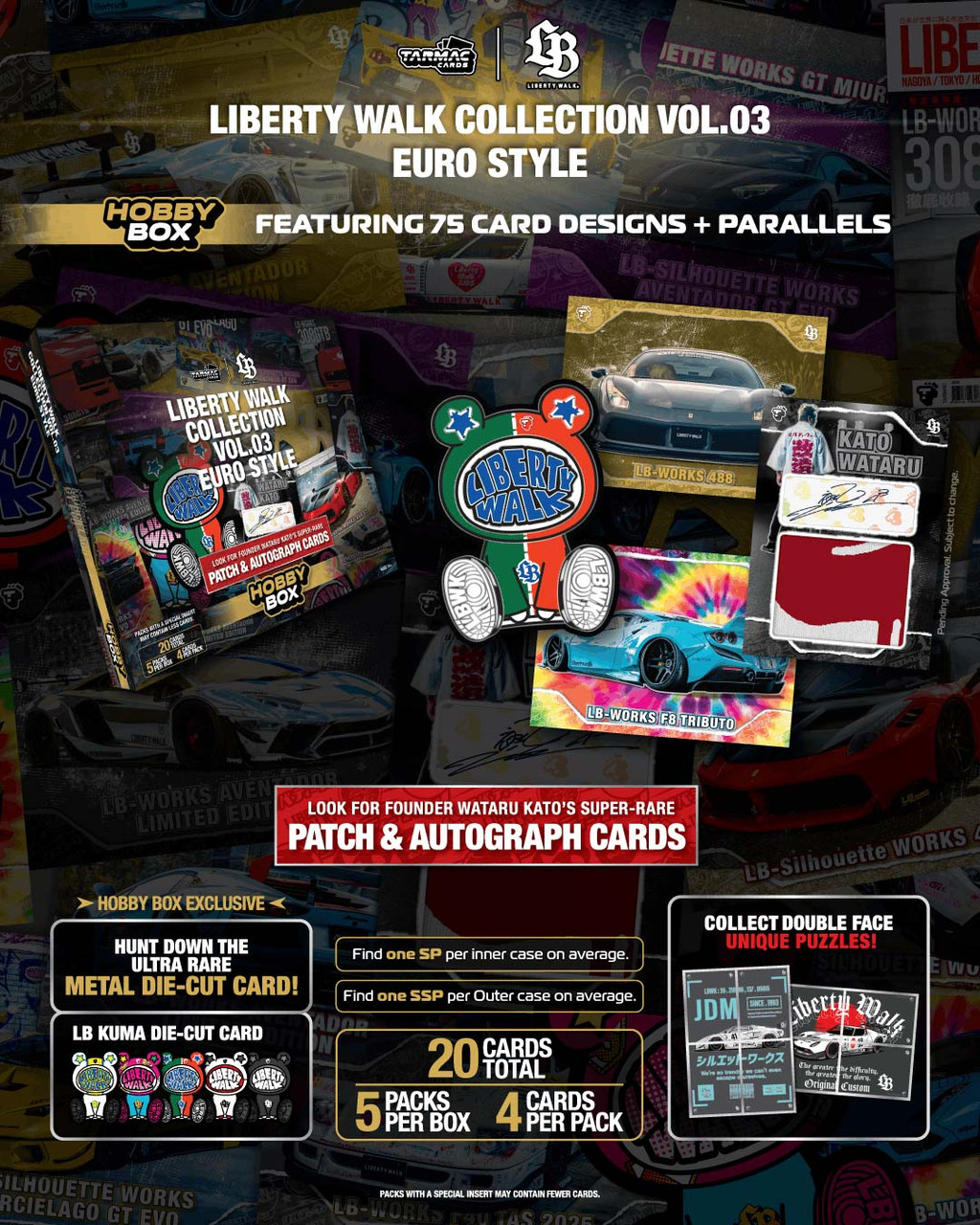1 Pack of 4 Cards TW Liberty Walk Collection Vol.03 Euro Style-Hobby Box