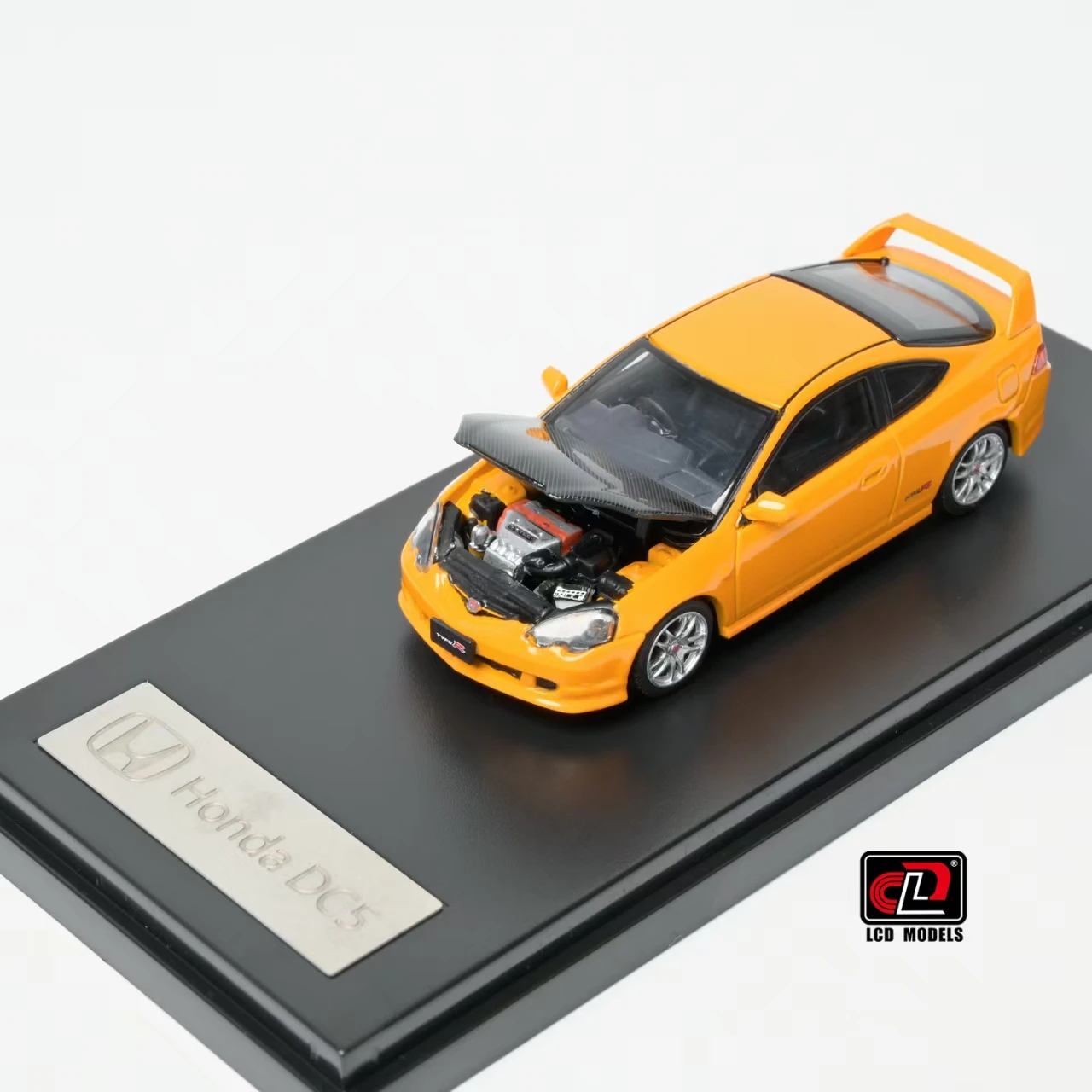 1/64 LCD Honda Integra DC5 Type-R (Yellow with Carbon Hood) Diecast Car Model