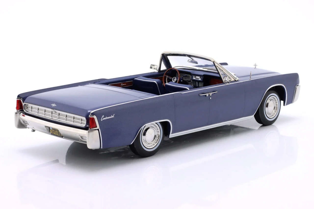1/18 KK-Scale 1963 Lincoln Continental Convertible TV Series Lincoln Lawyer (Blue Metallic) Diecast Car Model
